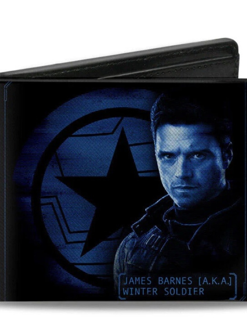 Black and Blue Winter Soldier Bi-Fold Wallet - Men Accessories